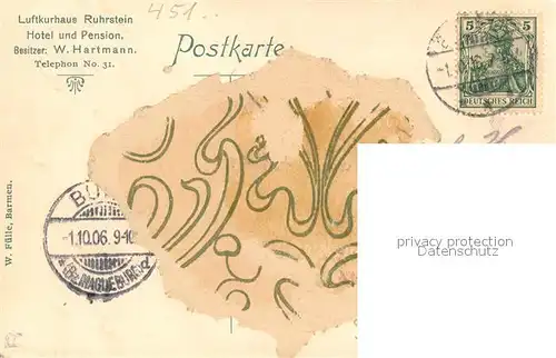 AK / Ansichtskarte Bredeney Luftkurhaus Ruhrstein Bredeney