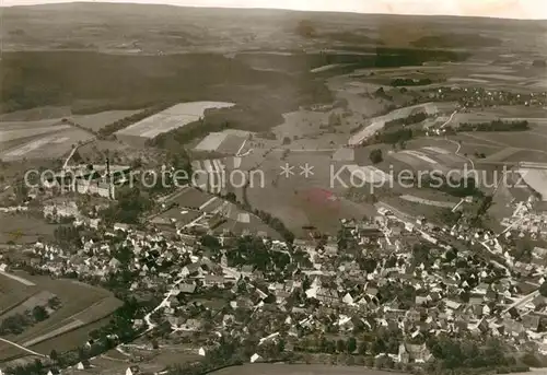 AK / Ansichtskarte Ochsenhausen mit Kloster Fliegeraufnahme Ochsenhausen
