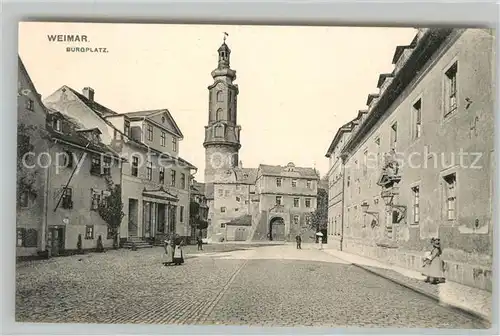 AK / Ansichtskarte Weimar_Thueringen Burgplatz Weimar Thueringen