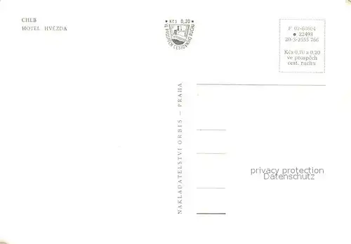 AK / Ansichtskarte Cheb Hotel Hvezda Gastraeume Cheb