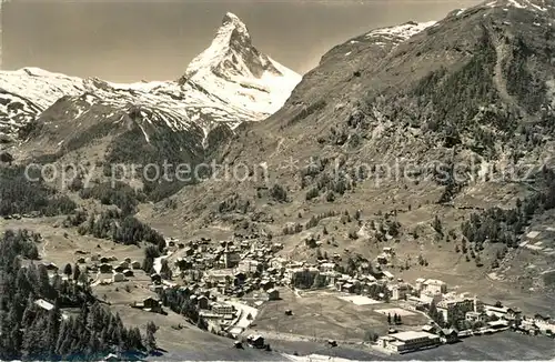 AK / Ansichtskarte Zermatt_VS Matterhorn Panorama Zermatt_VS