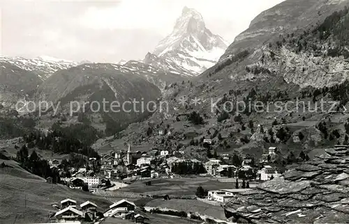 AK / Ansichtskarte Zermatt_VS Kirche Matterhorn Zermatt_VS