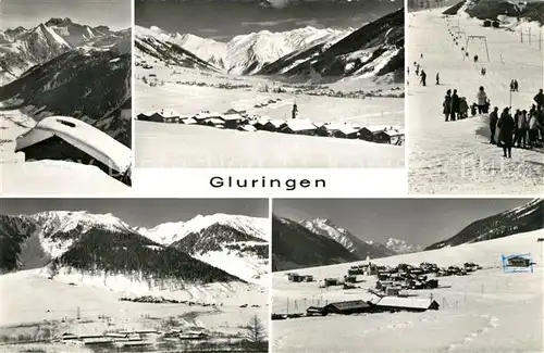 AK / Ansichtskarte Gluringen Skilift Winterpanorama Gluringen