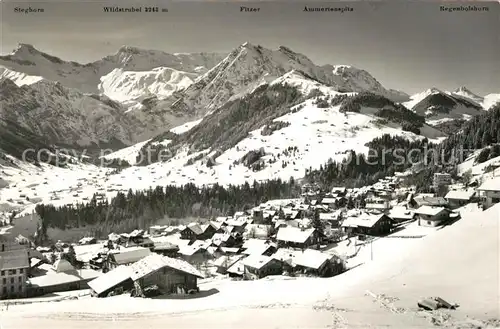 AK / Ansichtskarte Adelboden Winterpanorama Wildstrubel Fitzer Steghorn Adelboden