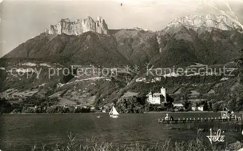 AK / Ansichtskarte Geneve_GE Chateau de Duingt La Tournette et Talloires au pied des Dents de Lanfon Geneve_GE