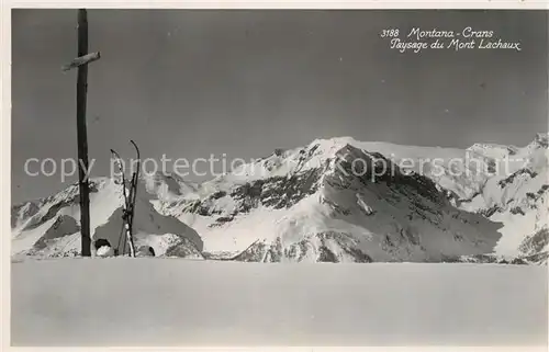 AK / Ansichtskarte Montana_Crans Paysage du Mont Lachaux Montana Crans