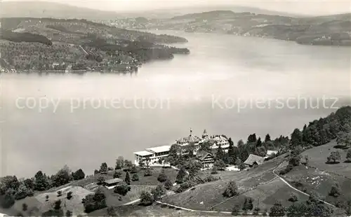 AK / Ansichtskarte Vierwaldstaettersee_SZ Hotel Fuerigen mit Blick nach Luzern Vierwaldstaettersee_SZ