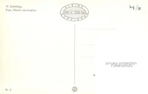 AK / Ansichtskarte Kleine_Scheidegg_Interlaken mit Eiger Moench und Jungfrau Kleine_Scheidegg