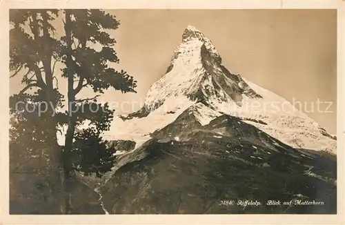 AK / Ansichtskarte Zermatt_VS Riffelalp mit Matterhorn Zermatt_VS