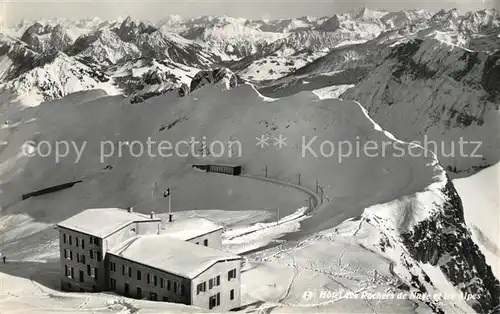 AK / Ansichtskarte Rochers_de_Naye Hotel les Rochers de Naye et les Alpes Rochers_de_Naye