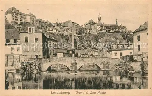 AK / Ansichtskarte Luxembourg Grund et Ville Haute Luxembourg