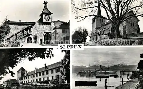 AK / Ansichtskarte St_Prex Kirche Schloss Hafen St_Prex