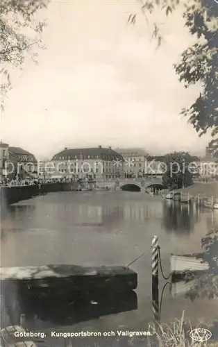 AK / Ansichtskarte Goeteborg Kungsportsbron och Vallgraven Goeteborg