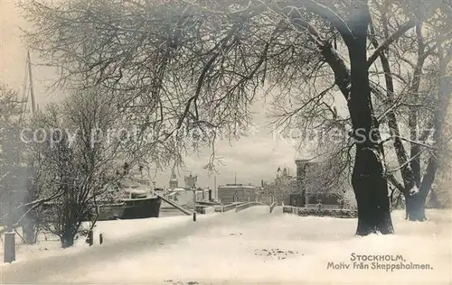AK / Ansichtskarte Stockholm Motiv fran Skeppsholmen Stockholm