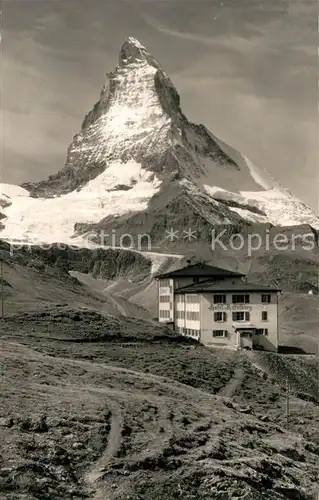 AK / Ansichtskarte Zermatt_VS Berghotel Rifelberg mit Matterhorn Zermatt_VS