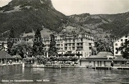 AK / Ansichtskarte Gersau_Vierwaldstaettersee Hotel Mueller Gersau_Vierwaldstaettersee