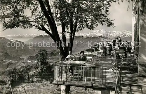 AK / Ansichtskarte Lugano_Lago_di_Lugano San Salvatore Terrazza dell Albergo Vetta Lugano_Lago_di_Lugano