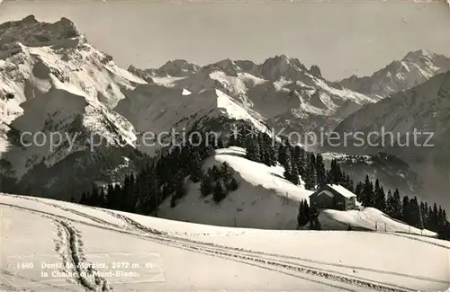 AK / Ansichtskarte Villars sur Ollon Dents de Morcles et la Chaine du Mont Blanc Villars sur Ollon