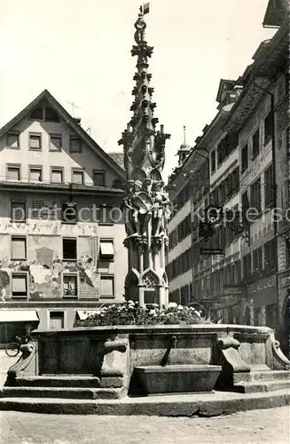 AK / Ansichtskarte Luzern_LU Weinmarkt Brunnen Luzern_LU