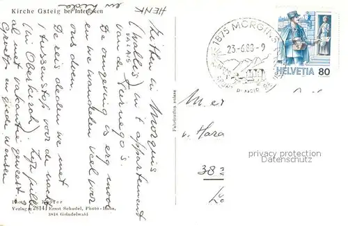 AK / Ansichtskarte Gsteig Kirche Gsteig