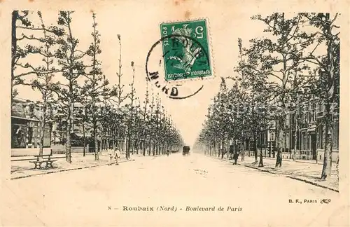 AK / Ansichtskarte Roubaix Boulevard de Paris Roubaix