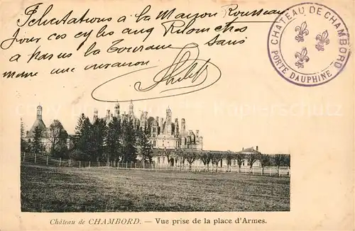 AK / Ansichtskarte Chambord_Blois Chateau de Chambord Chambord Blois