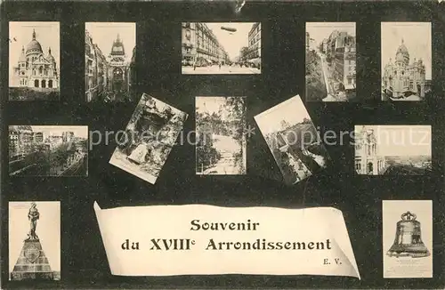AK / Ansichtskarte Paris Souvenir du 18. Arrondissement Paris