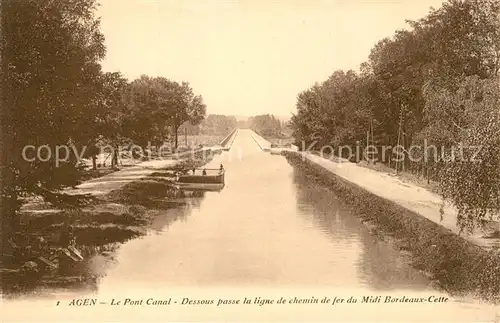 AK / Ansichtskarte Agen_Lot_et_Garonne Le Pont Canal  Agen_Lot_et_Garonne