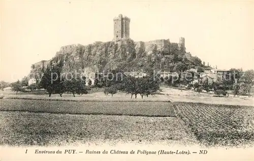 AK / Ansichtskarte Puy en Velay_Le Ruines du Chateau de Polignac Puy en Velay_Le
