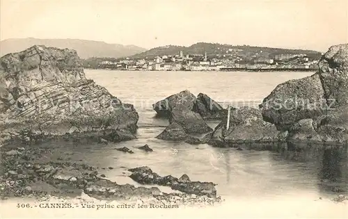 AK / Ansichtskarte Cannes_Alpes Maritimes Vue prise entre les Rochers Cannes Alpes Maritimes