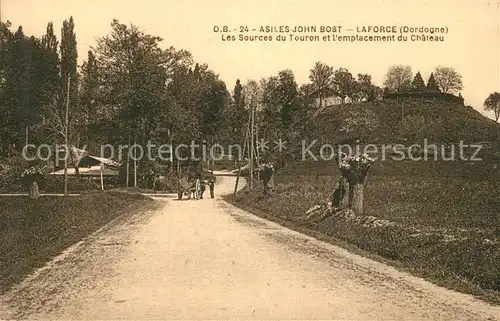 AK / Ansichtskarte La_Force_Dordogne Les Sources du Touron et l`emplacement du Chateau La_Force_Dordogne