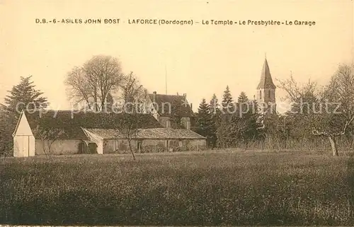 AK / Ansichtskarte La_Force_Dordogne Temple Presbytere Garage La_Force_Dordogne
