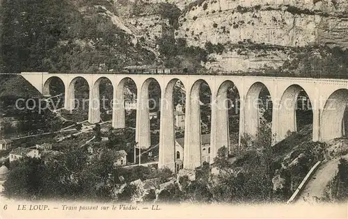 AK / Ansichtskarte Loup Train passant sue le Viaduc Loup