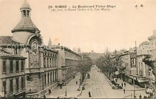 AK / Ansichtskarte Nimes Le Boulevard Victor Hugo Nimes