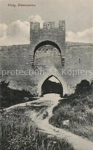 AK / Ansichtskarte Visby Gravarporten Visby