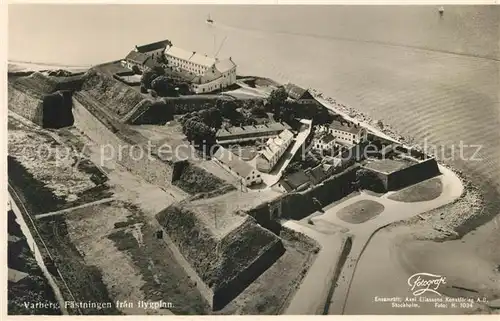 AK / Ansichtskarte Varberg Fliegeraufnahme Faestningen Varberg