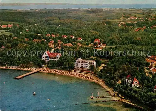 AK / Ansichtskarte Gluecksburg_Ostseebad Fliegeraufnahme Aussenfoerde Daenische Kueste Gluecksburg_Ostseebad