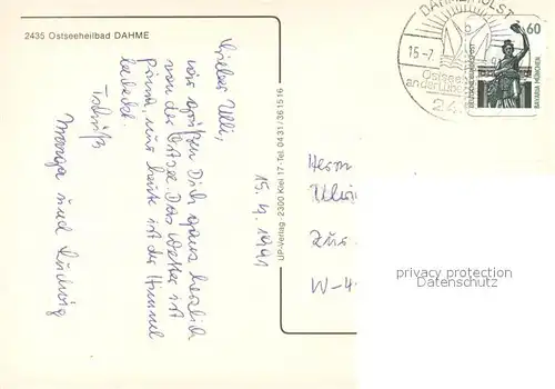 AK / Ansichtskarte Dahme_Ostseebad Fliegeraufnahme Dahme_Ostseebad