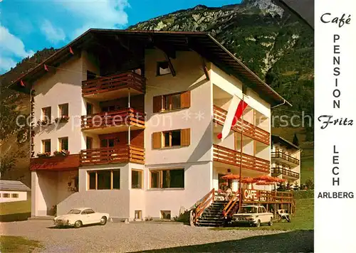 AK / Ansichtskarte Lech_Vorarlberg Cafe Pension Fritz Lech Vorarlberg