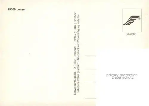 AK / Ansichtskarte Lenzen_Elbe Fliegeraufnahme Lenzen Elbe