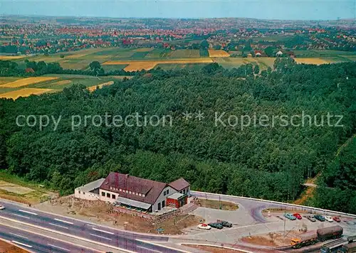 AK / Ansichtskarte Herford Bundesautobahnraststaette Fliegeraufnahme Herford