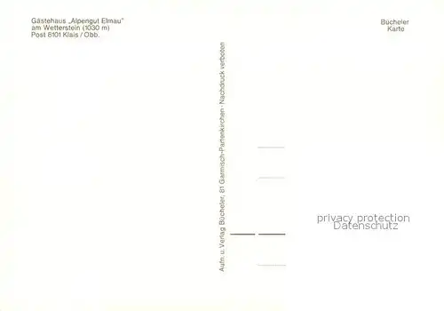 AK / Ansichtskarte Klais Gaestehaus Alpengut Elmau Klais