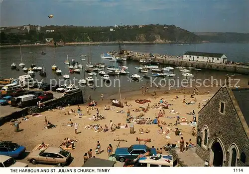 AK / Ansichtskarte Tenby Harbour St. Julian Church Tenby