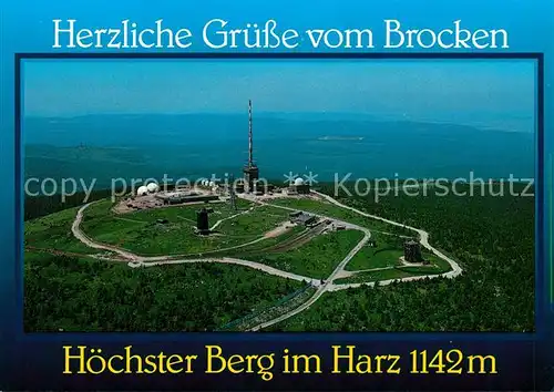 AK / Ansichtskarte Brocken_Harz Fliegeraufnahme  Brocken Harz