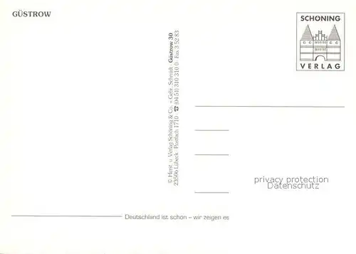 AK / Ansichtskarte Guestrow_Mecklenburg_Vorpommern Schloss Kirche Guestrow_Mecklenburg