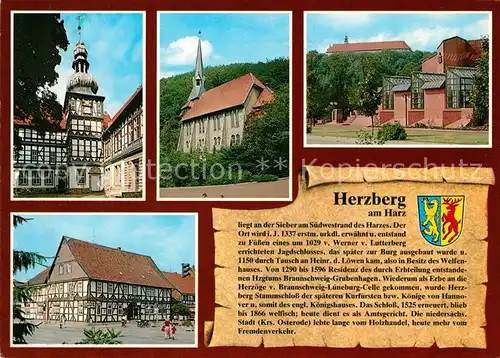 AK / Ansichtskarte Herzberg_Harz Kirche  Herzberg Harz