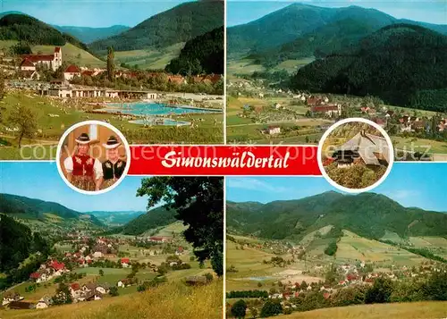 AK / Ansichtskarte Simonswald Tracht Schwimmbad Simonswald