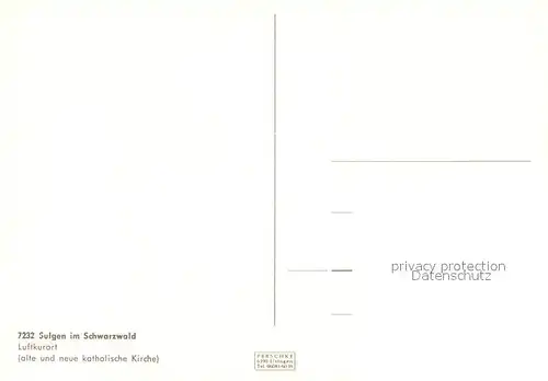 AK / Ansichtskarte Sulgen_Schramberg Alte neue Katholische Kirche Sulgen Schramberg