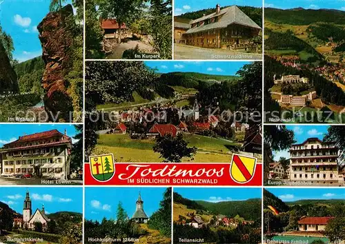 AK / Ansichtskarte Todtmoos Wehrawald Schwarzwaldhaus Hochkopfturm Wallfahrtskirche Todtmoos