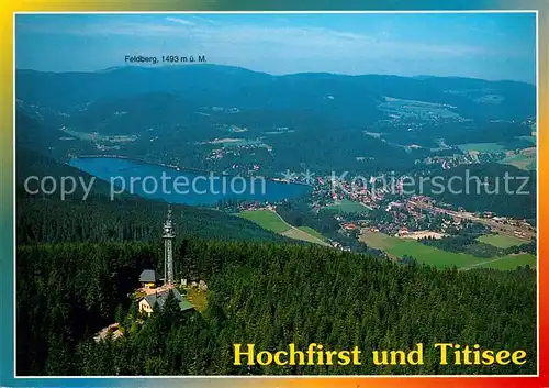 AK / Ansichtskarte Hochfirst_Berg Fliegeraufnahme Titisee Feldberg Hochfirst_Berg